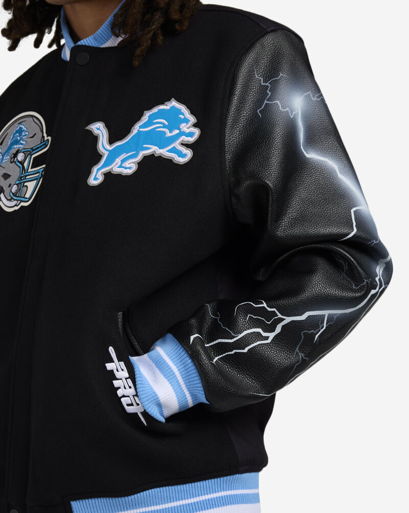 PRO STANDARD Detroit Lions Lightning Jacket FDL6411747-BUN Black 3