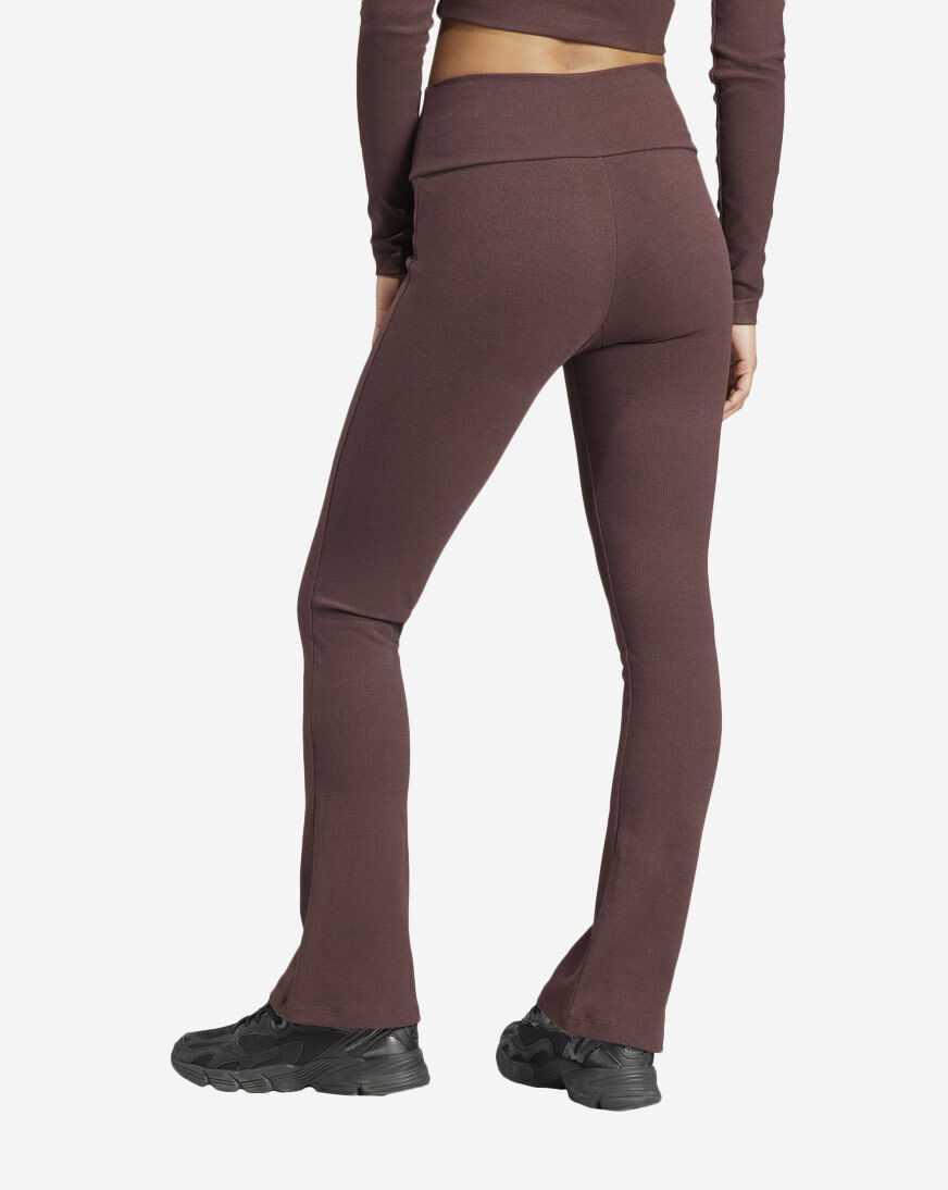 Shop adidas Essentials Ribbed Flair Pants IJ5398 brown