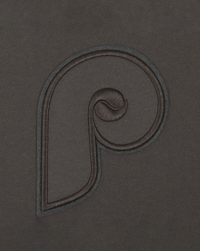 PRO STANDARD Philadelphia Phillies Neutral Drop Shoulder Fleece Pullover Hoodie LPH5311730-DKT Brown 2