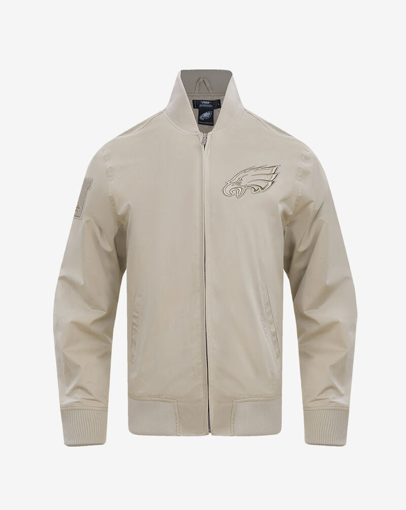 PRO STANDARD Philadelphia Eagles Neutral Twill Jacket FPE648084-TAU Beige 1