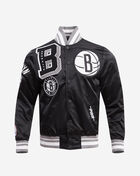 PRO STANDARD Brooklyn Nets Mash Up Rib Satin Jacket BBN6515680-BGY Black 1