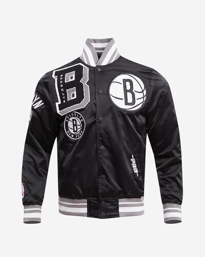 Brooklyn Nets Mash Up Rib Satin Jacket