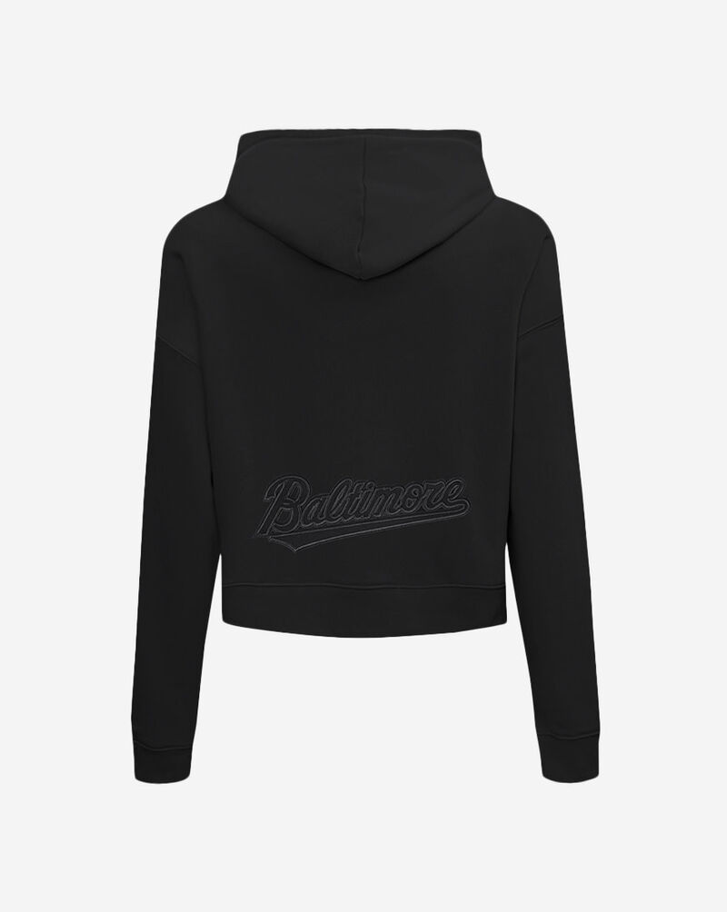 PRO STANDARD Baltimore Orioles Neutral Cropped Pullover Hoodie LBOC38084-BLK Black 3