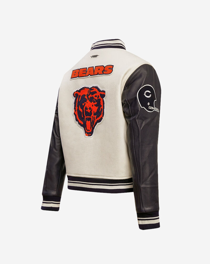 PRO STANDARD Chicago Bears Retro Classic Rib Wool Varsity Jacket FCHH44001-EMN cream 3