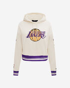 PRO STANDARD Los Angeles Lakers Retro Classic Fleece Cropped Pullover Hoodie BLLC56214-EPU cream 1
