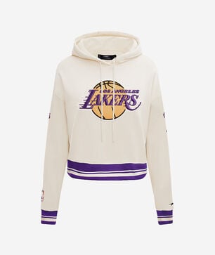 Los Angeles Lakers Retro Classic Fleece Cropped Pullover Hoodie