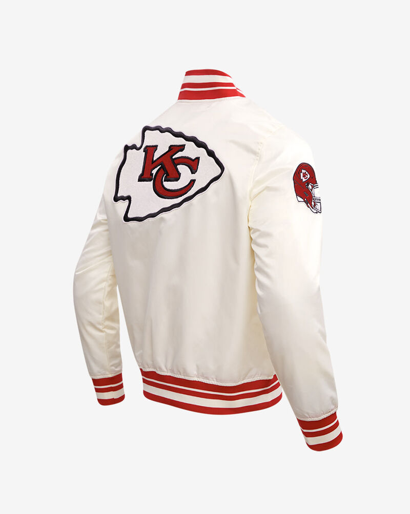 PRO STANDARD Kansas City Chiefs Retro Classics Rib Satin Jacket FKC6410364-ERD cream 4