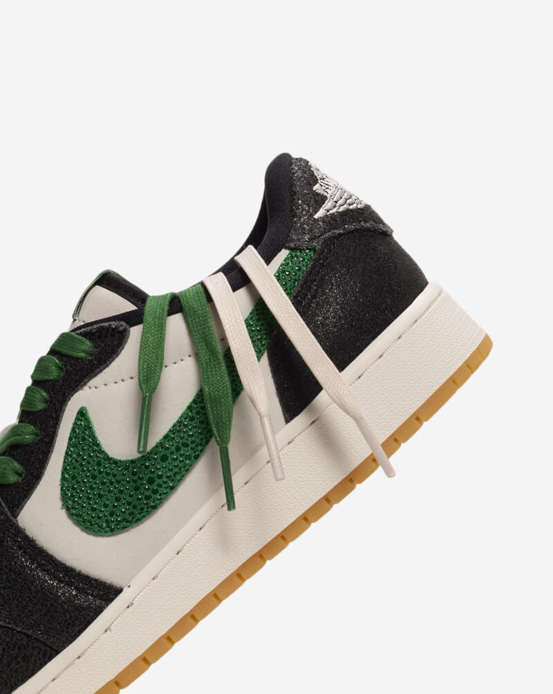 Jordan Big Kids' Air Jordan 1 Retro Low OG "Phantom and Pine Green" IR2300-030 Black 9