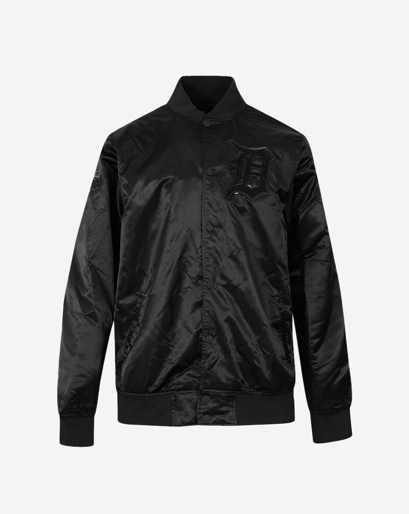 PRO STANDARD Detroit Tigers Triple Black Satin Jacket LDT632574-BLK Black 1