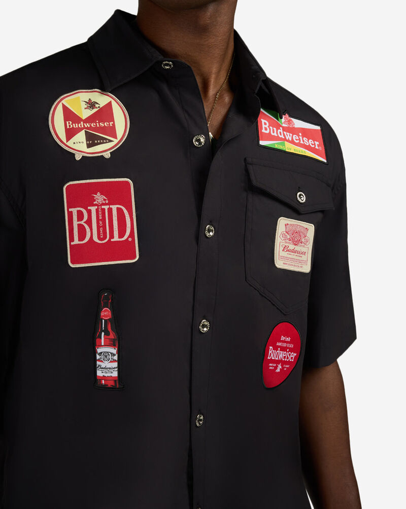 Preme Budweiser Woven Shirt PRWT141-BLK Black 3