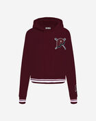 Philadelphia Phillies Retro Mash Up Rib Fleece Cropped Pull Over Hoodie