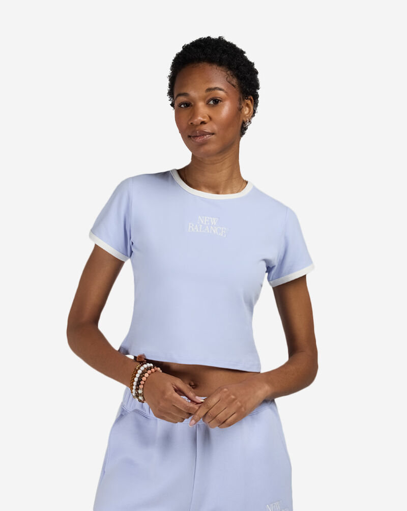 New Balance Trackside Ringer T-Shirt WT61Y33Q-DYK Blue 1