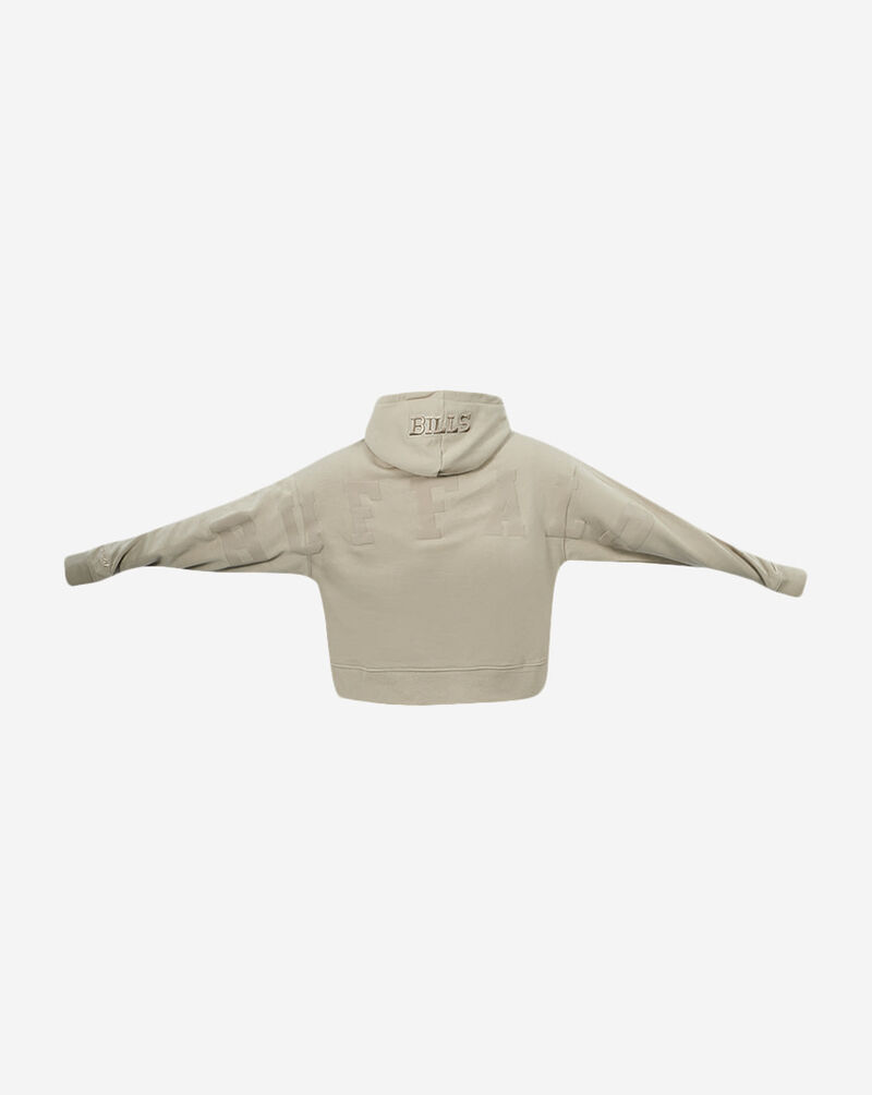 PRO STANDARD Buffalo Bills Wingspan Fleece Cropped Pull Over Hoodie FBBC410466-TAU Beige 3