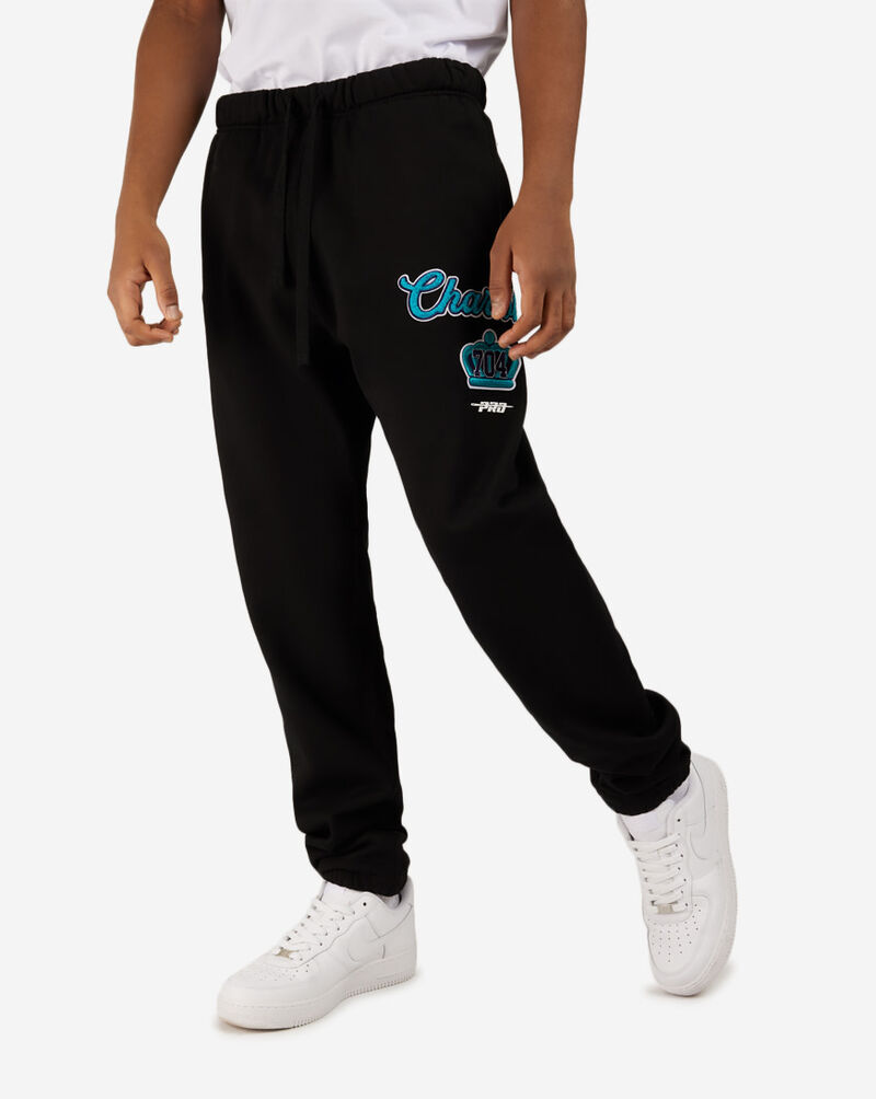 PRO STANDARD Charlotte Hornets Area Code Sweatpants BCH4515696-BLK Black 1