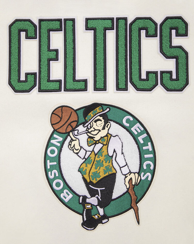 PRO STANDARD Boston Celtics Retro Classic W Rib Wool Varsity Jacket BBCH515508-EKG cream 2