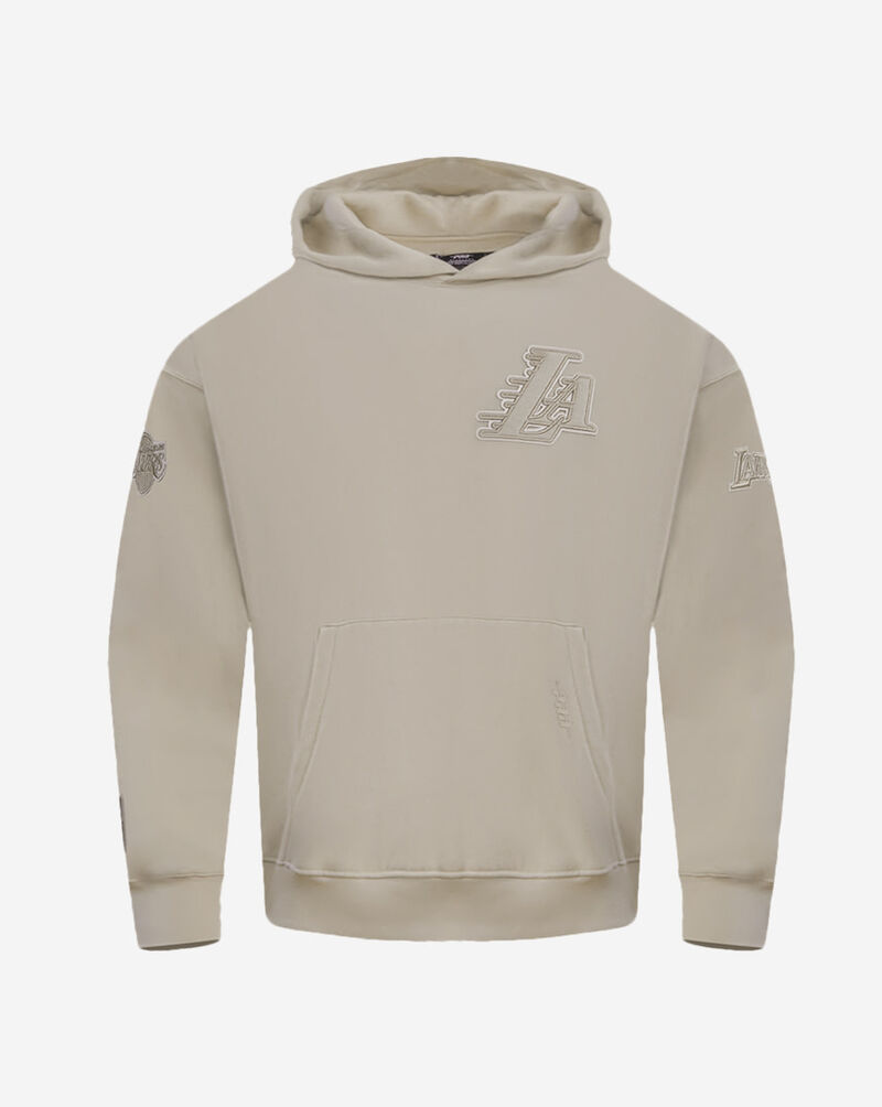 PRO STANDARD Los Angeles Lakers Neutral Drop Shoulder Fleece Pull Over Hoodie BLL557339-TAU Beige 1