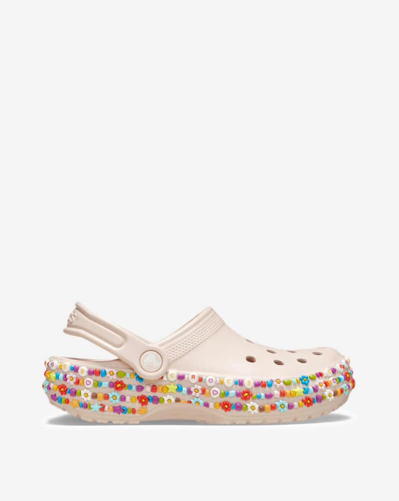 Crocs Grade School Classic Beaded Band Clog 211614-6URJ Pink 3