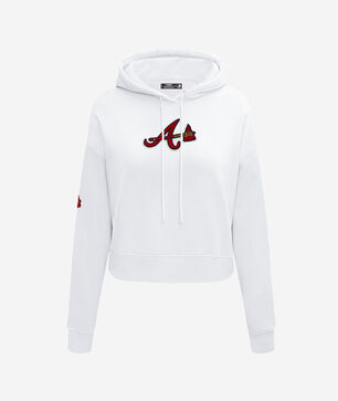 Atlanta Braves Classic Cropped Pullover Hoodie