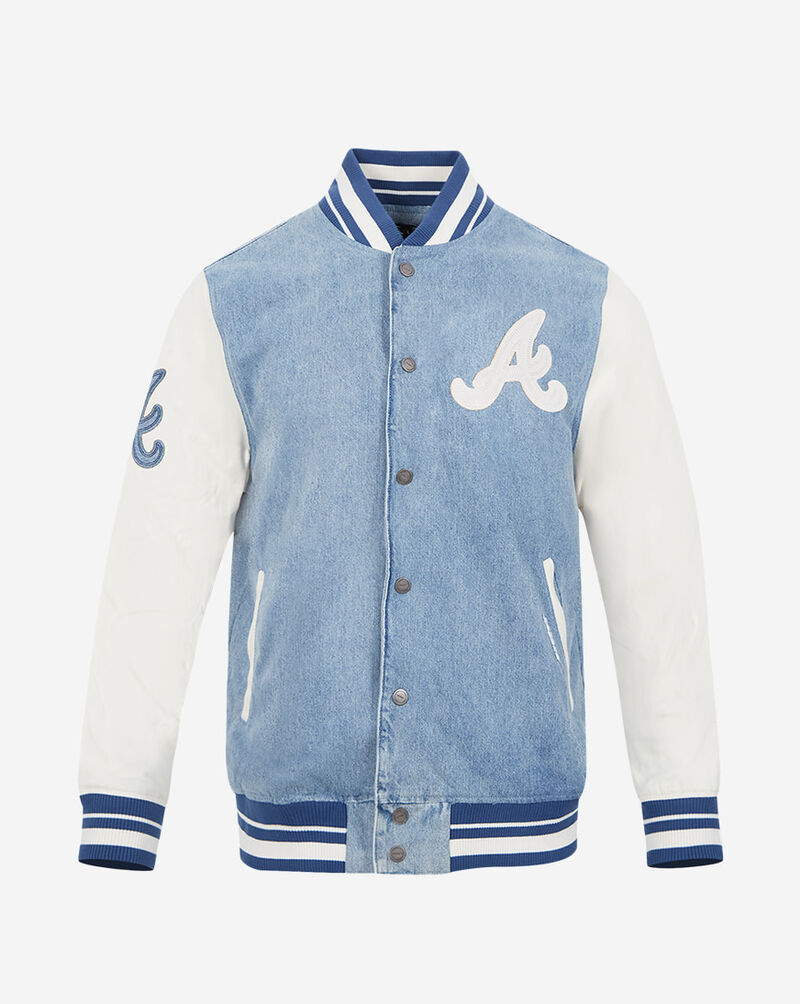 Atlanta Braves Varsity Blues Denim Varsity Jacket
