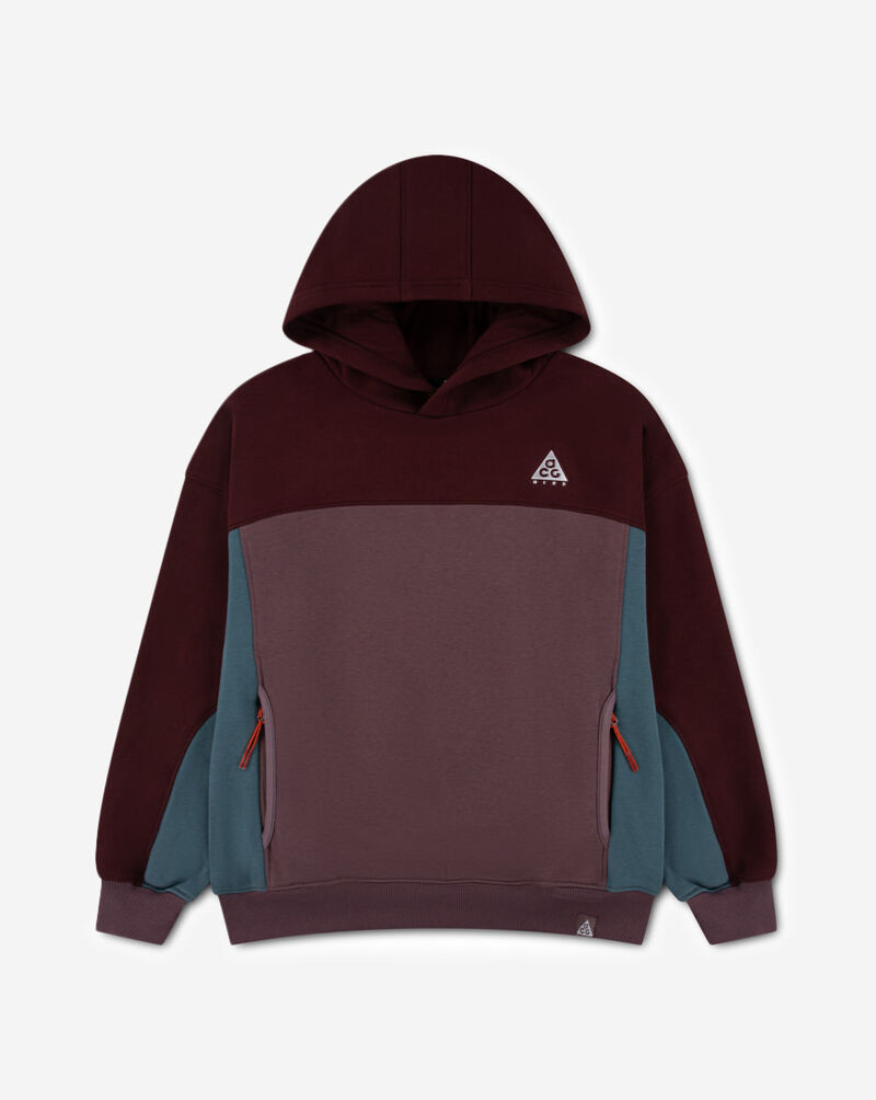 Nike Big Kids' ACG Colorblock Fleece Hoodie 9WCA08-X4X Red 1