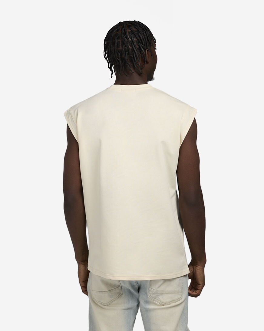 トップス main story tank 25SS Shop STREETZ IS WATCHIN Born To Trap Muscle Tank MSSSIW5183-CRM