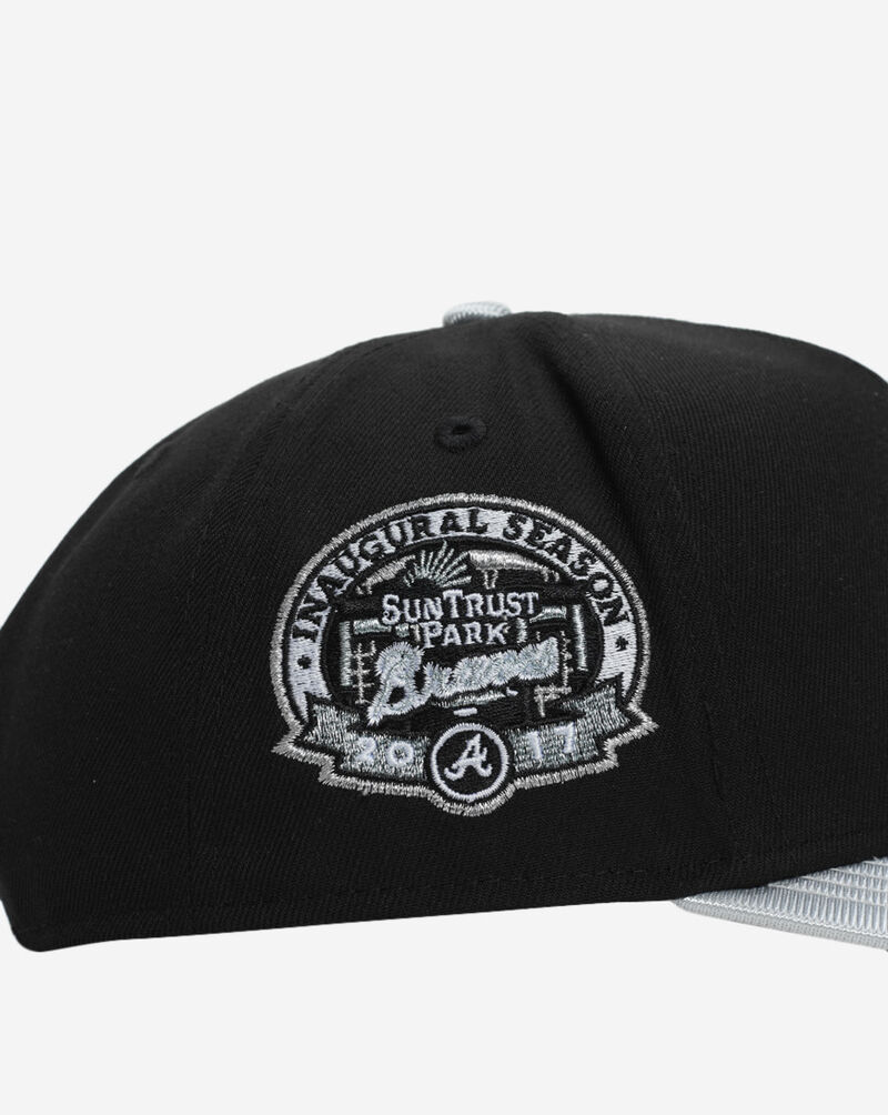 New Era 9Fifty Atlanta Braves A-Frame Snapback Hat 70919554 Black 2