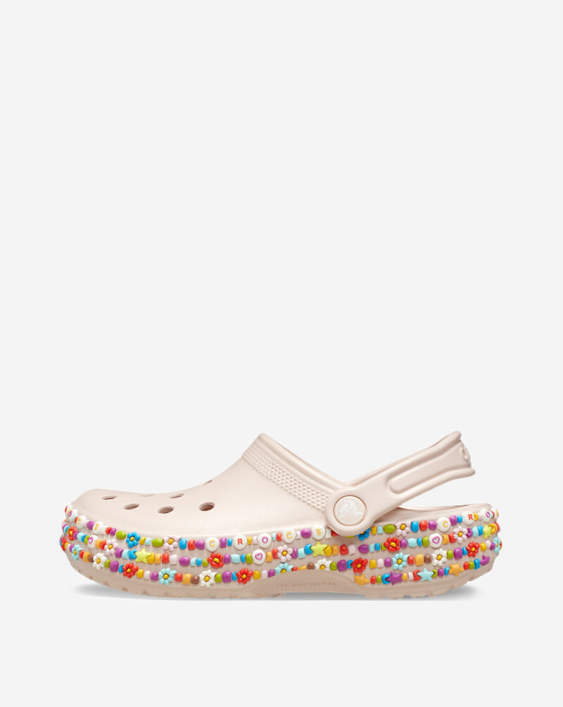 Crocs Grade School Classic Beaded Band Clog 211614-6URJ Pink 1