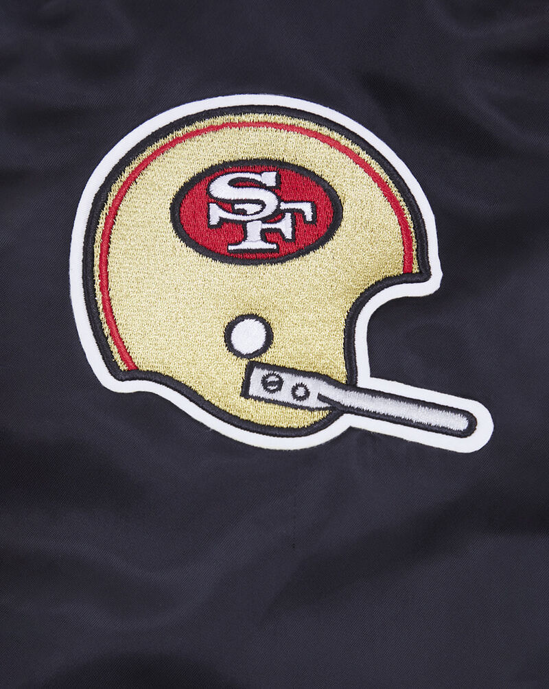 PRO STANDARD San Francisco 49Ers Retro Classic Rib Satin Jacket FS4U43619-BKR Black 4