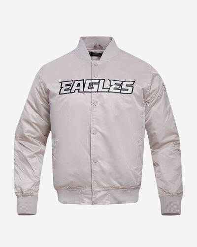 Philadelphia Eagles Big Logo No Fill Satin Jacket