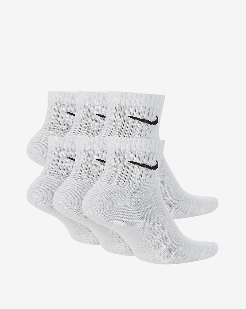 Nike 6Pk Everyday Cushioned Training Ankle Socks SX7669-100 White 2