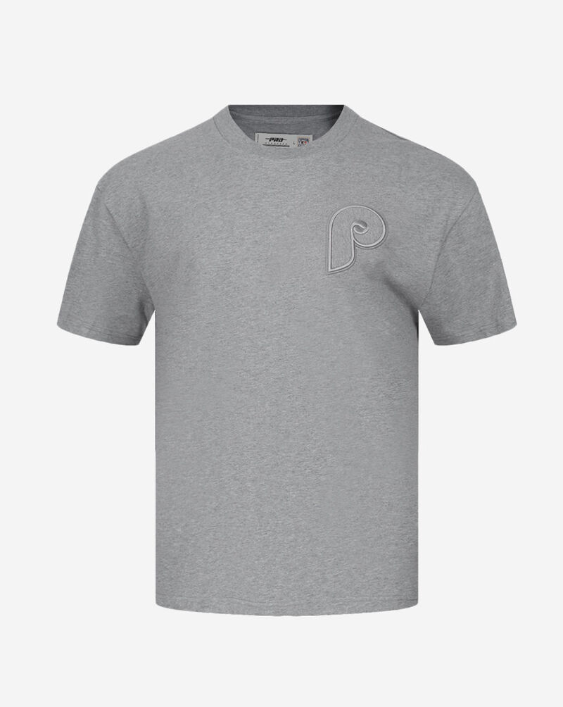 PRO STANDARD Philadelphia Phillies Neutral Drop Shoulder Tee  LPH1311725-DHG Grey 1