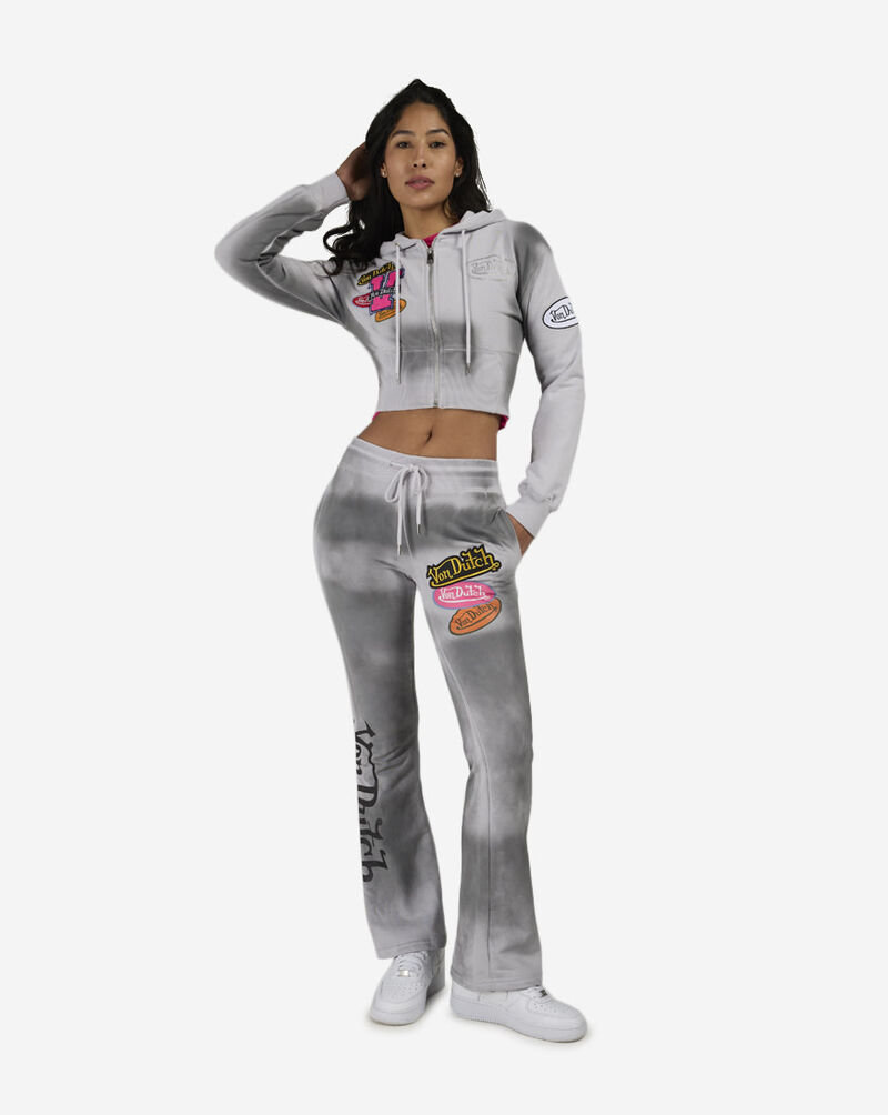 Von Dutch VON DUTCH-W-APP-FULL-ZIP-FLEECE-CORSET-HOODIE VND2B0091SN Grey 4
