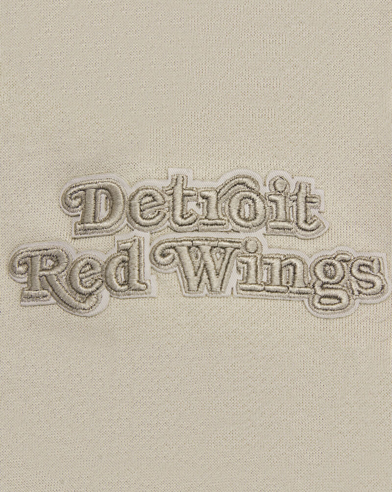 PRO STANDARD Detroit Red Wings Neutral Drop Shoulder Fleece Pullover Hoodie HDR564036-TAU Beige 4