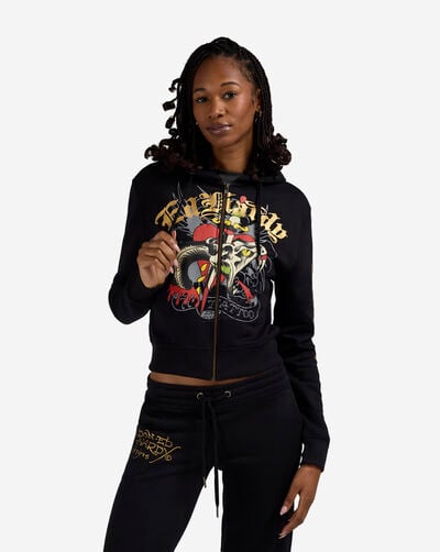 Heart Snake Fleece Hoodie