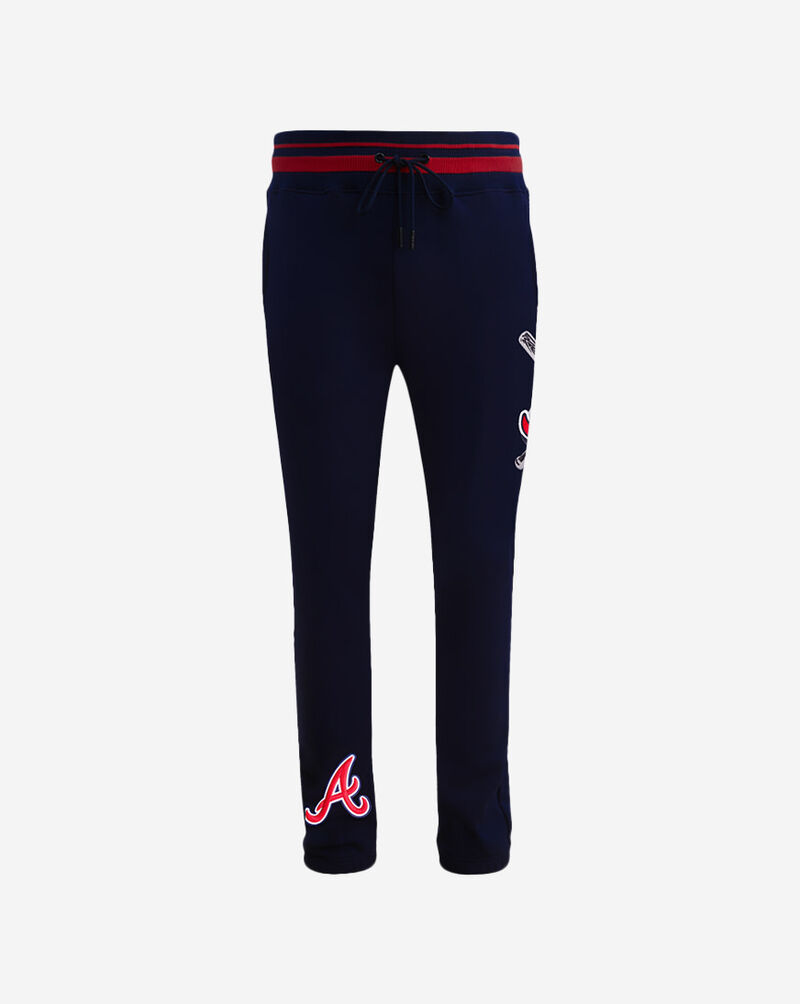 PRO STANDARD Atlanta Braves Mash Up Rib Fleece Sweatpant  LAB433444-MRM Blue 1