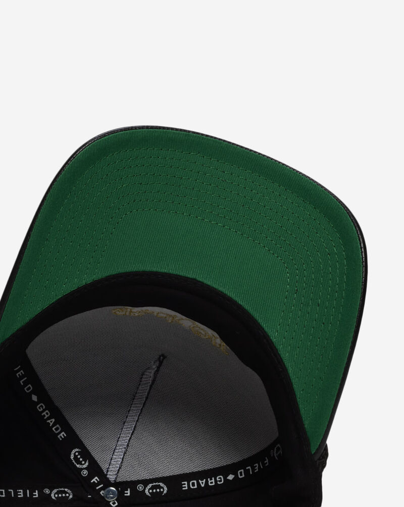 Field Grade Respectfully Twill Nappa Leather Trucker Hat 1005092 Black 4