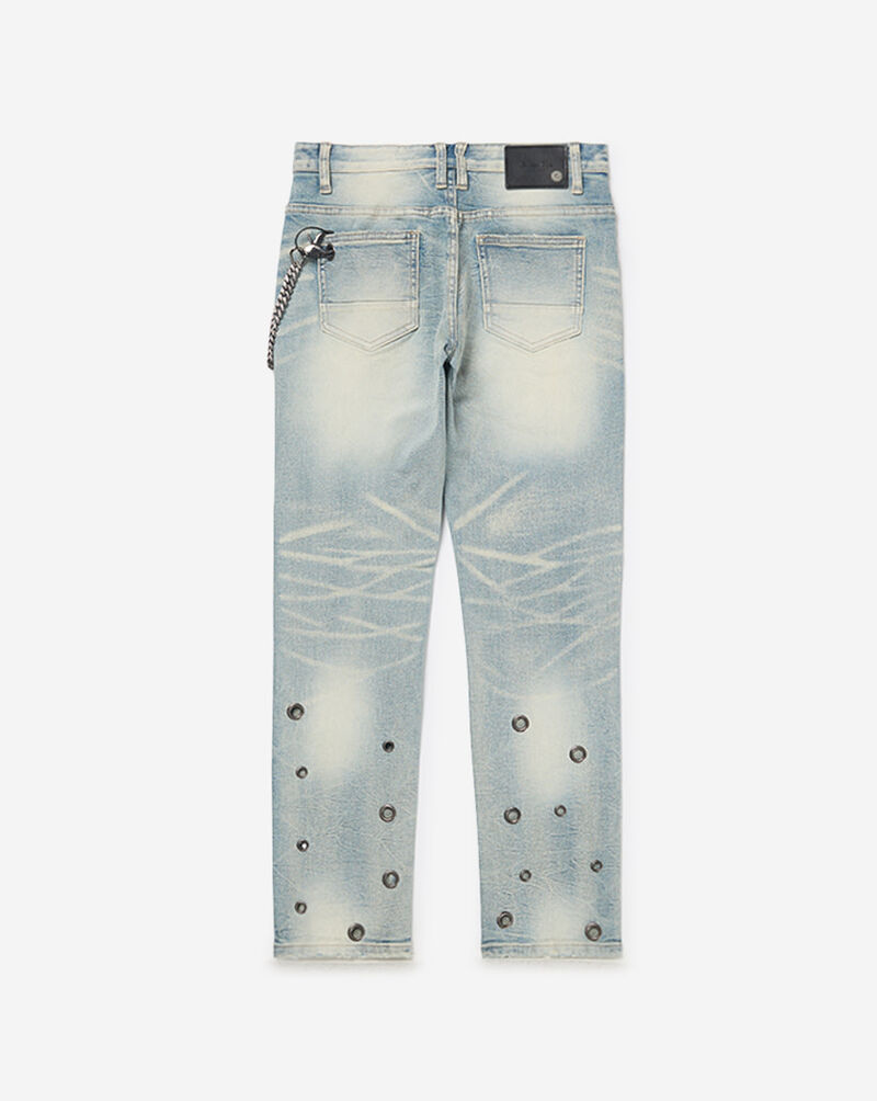 Smoke Rise Kids' Metal Grommet Chain Denim BJP26F560SN Blue 3