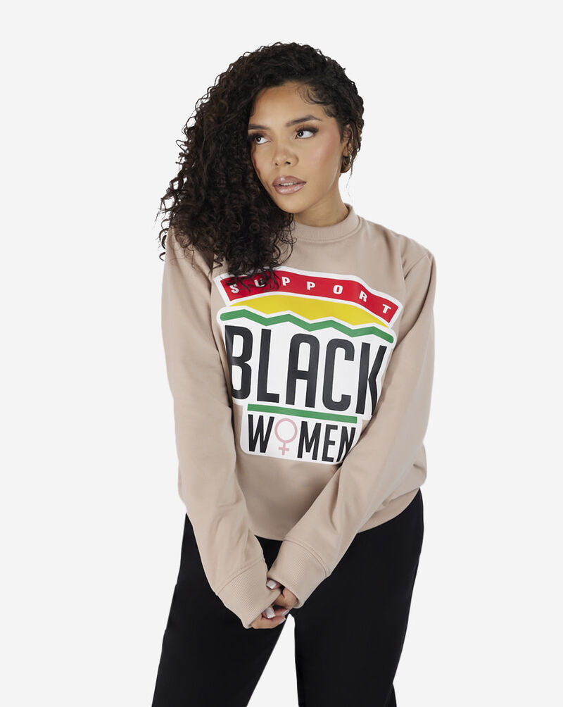 Support Black Colleges Support Black Colleges Crew SBC-FBSWMLOGOCREW-SAND Beige 1