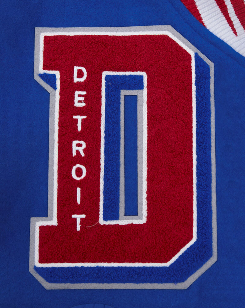 PRO STANDARD Detroit Pistons Mash Up Rib Wool Varsity Jacket BDP6515637-RYR Blue 2