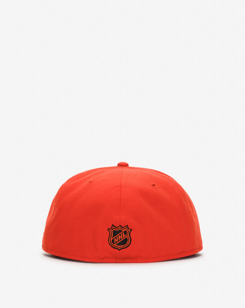 New Era 59Fifty Anaheim Ducks Oversized Script Fitted Hat 60693647 Orange 3