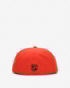 New Era 59Fifty Anaheim Ducks Oversized Script Fitted Hat 60693647 Orange 3