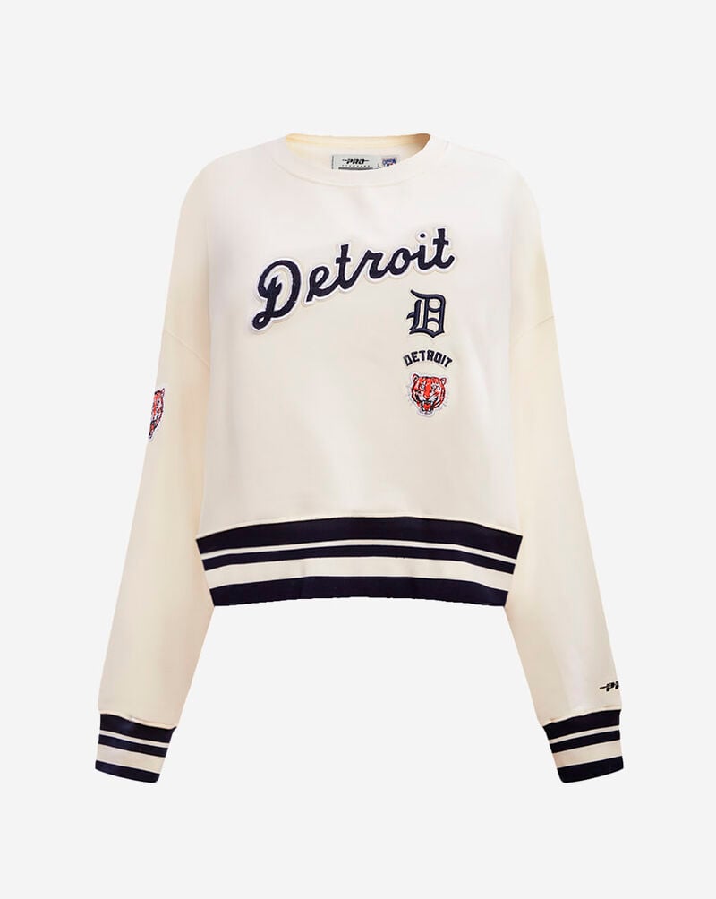 PRO STANDARD Detroit Tigers Retro Classic Rib Crewneck  LDTC38222-EMN cream 1