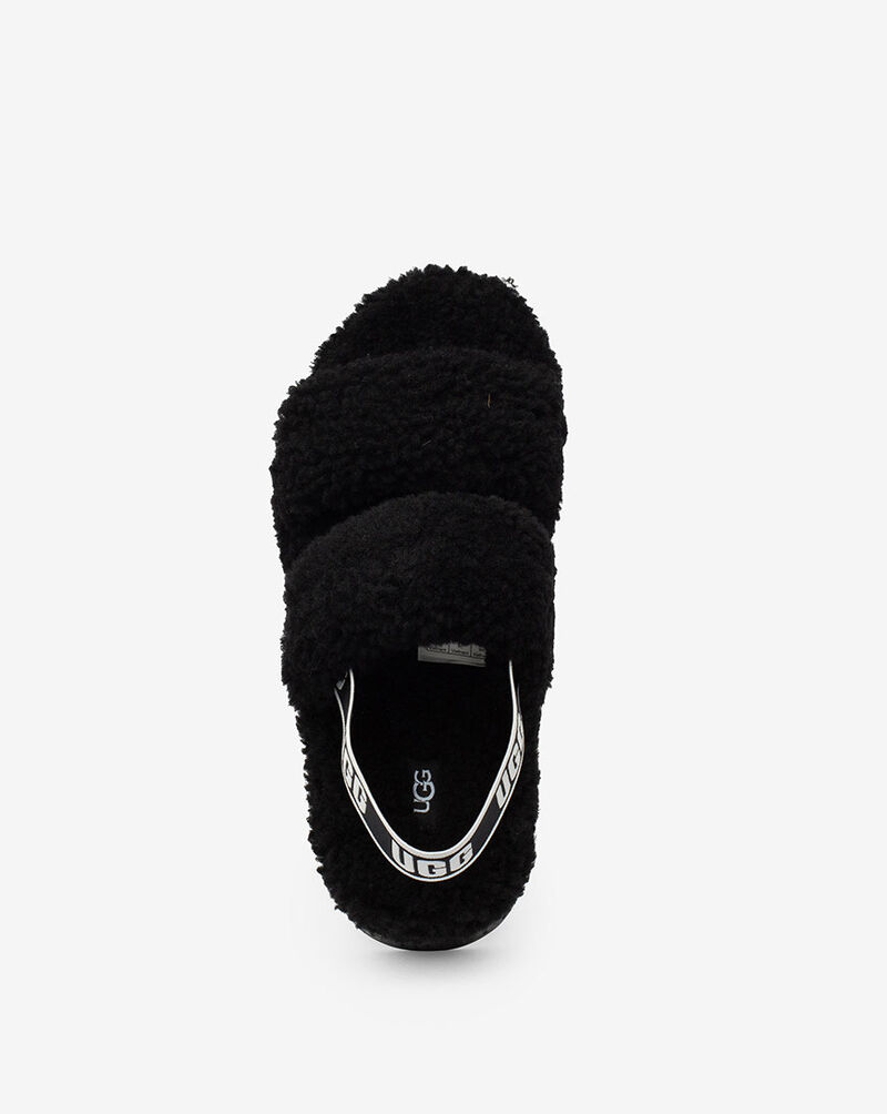 UGG Oh Fluffita Platform Slippers 1120876BLK Black 5