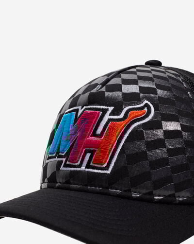 9Forty A-Frame Miami Heat Raceway Snapback Hat 9Forty A-Frame Miami Heat Raceway Snapback Hat