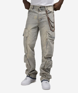 Baggy Cargo Pants With Chain