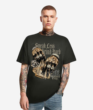 Speak Less Grind hard Hands Tee