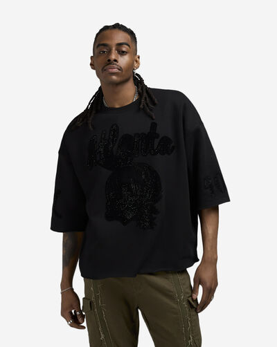 Atlanta Rhinestone Crop Sweatshirt