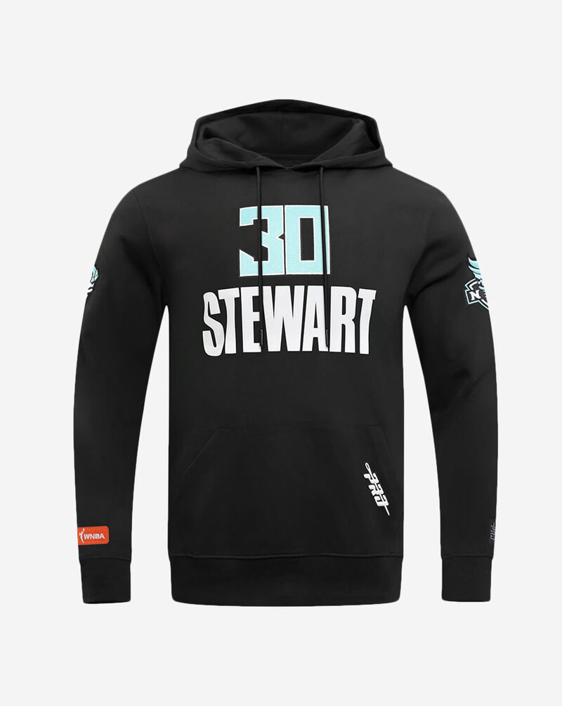 PRO STANDARD New York Liberty Breanna Stewart #30 Classic Player Pullover Hoodie WNL570300-BLK Black 1