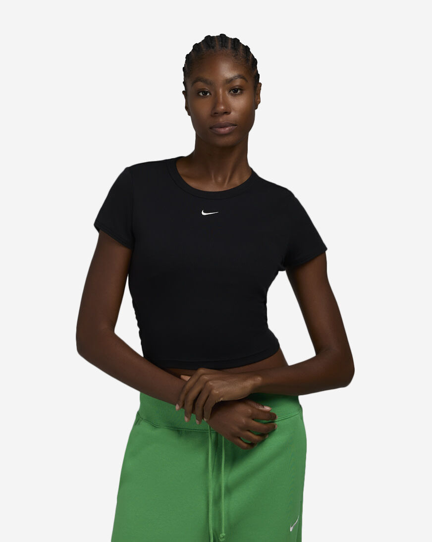 Shop Nike NSW Chill Knit Cutout T-Shirt HJ0719-010 black | SNIPES USA