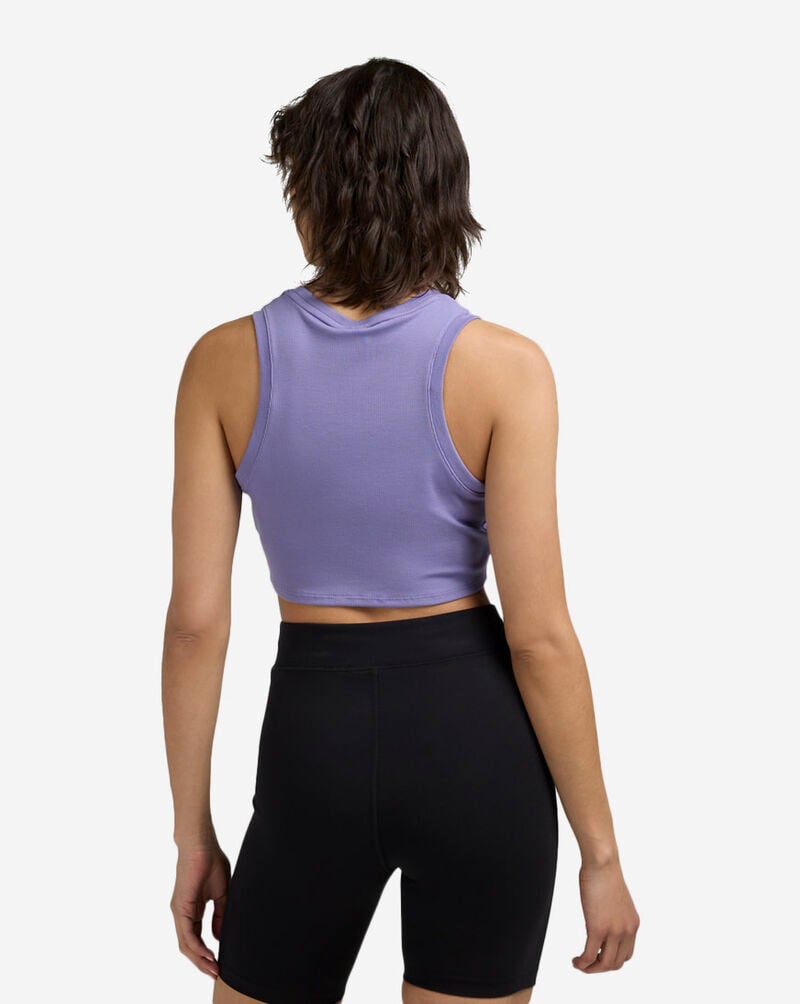 Nike Chill Knit Cropped Mini-Rib Tank Top FB8279-527 Purple 2